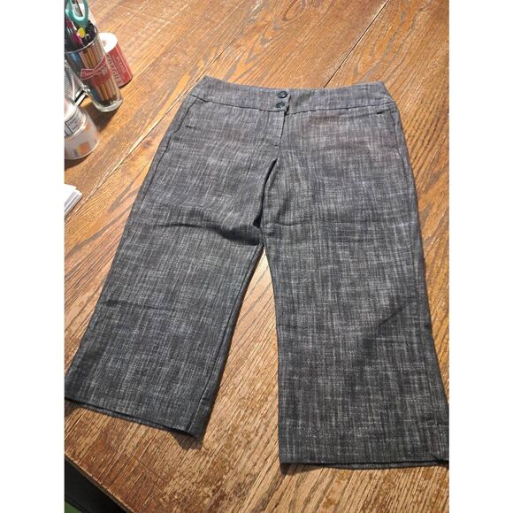 Sandro Petite 6P Black Gray Bermuda Shorts Double Button Skimmer Pedal Pushers - Picture 1 of 3